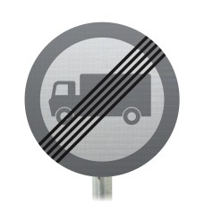 Goods Vehicles Prohibition Ends Post Mount Sign - 622.2 R2/RA2 (Face Only)