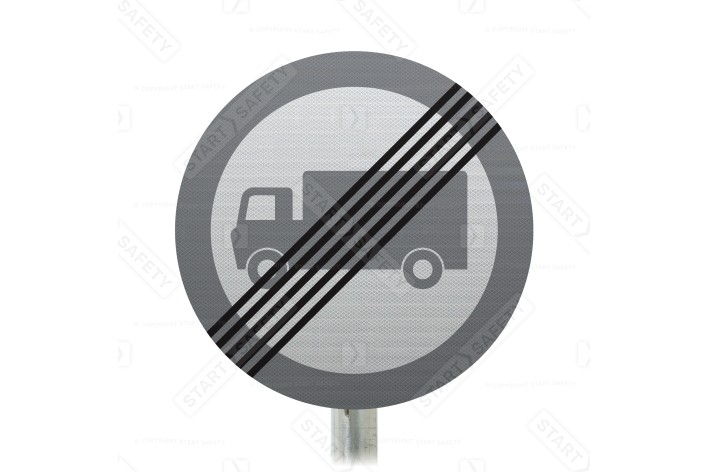 End of Goods Vehicles Prohibition Sign Face Post Mounted 622.2, (Face Only)