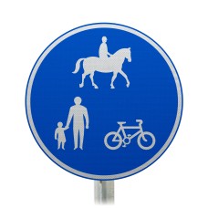 Cycles, Horses and Pedestrians Sign - 956.1 R2/RA2 (Face Only)