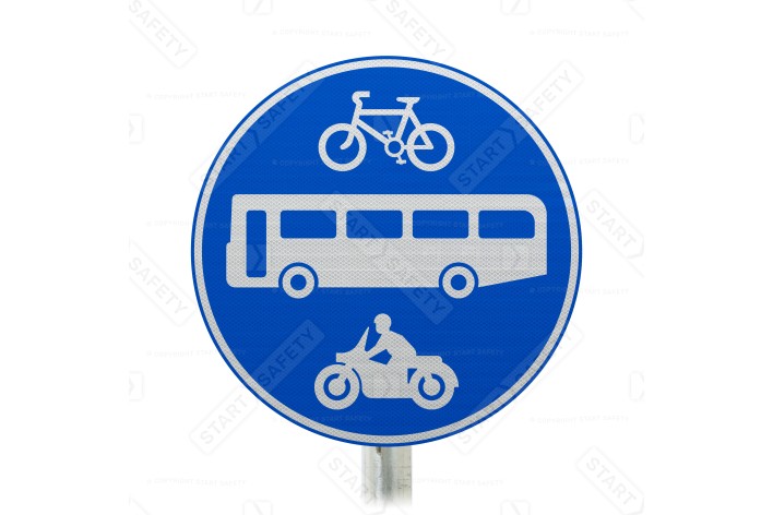 Local Buses, Pedal Cycles and Motor Bikes Only Sign Face Post Mounted 953A, (Face Only)