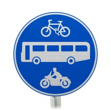 Buses, Cycles and Motorcycles Post Mount Sign - 953A R2/RA2 (Face Only)