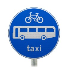 Buses, Cycles and Taxis Only Post Mount Sign - 953 R2/RA2 (Face Only)