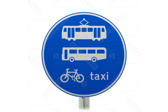 Tramcars, Buses, Cycles and Taxis Only Sign Face Post Mounted 953.1B, (Face Only)