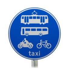 Tram, Bus, Bike and Motorbike Post Mount Sign -  953.1C R2/RA2 (Face Only)