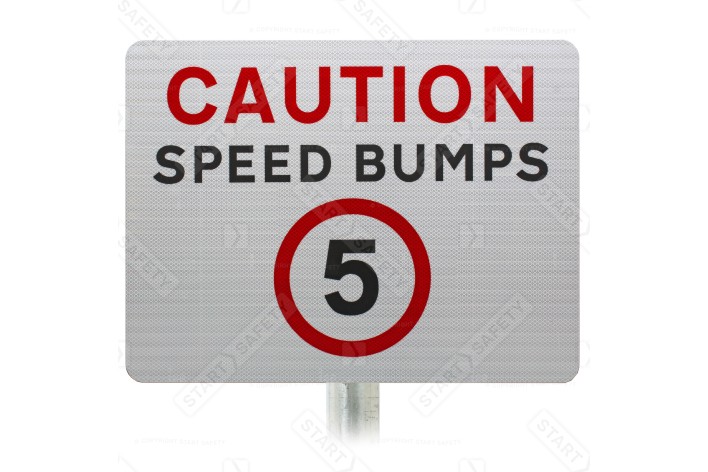 5mph Caution Speed Bump Sign | Highly Reflective