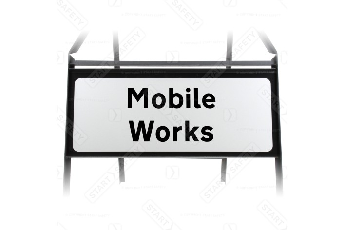 Mobile Works Stanchion 750mm Supplementary Sign Plate