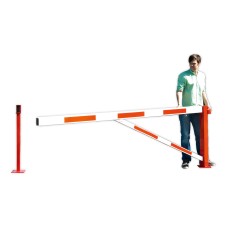 Compact Swing Barrier With Locking Posts