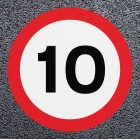 StartMark 10mph Speed Roundels | Thermoplastic - Tricolour