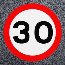 StartMark 30mph Speed Roundels | Thermoplastic - Tricolour