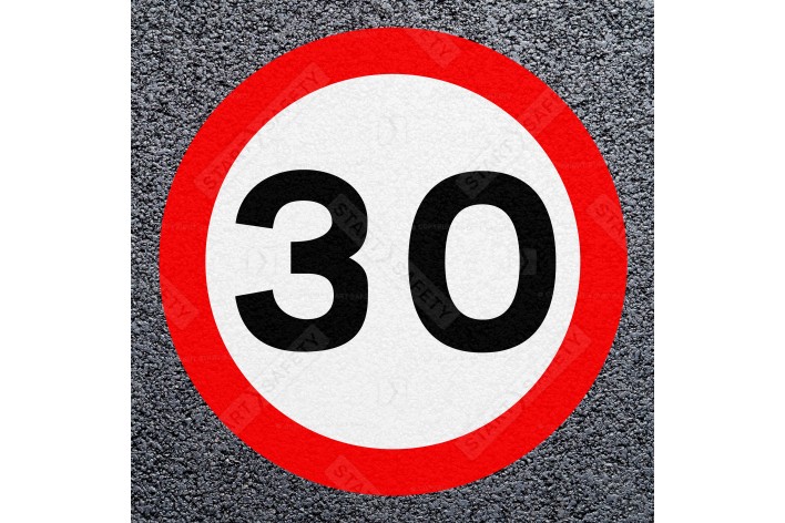 30mph Road Marking - Thermoplastic Speed Roundel