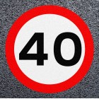 StartMark 40mph Speed Roundels | Thermoplastic - Tricolour