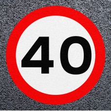 StartMark 40mph Speed Roundels | Thermoplastic - Tricolour