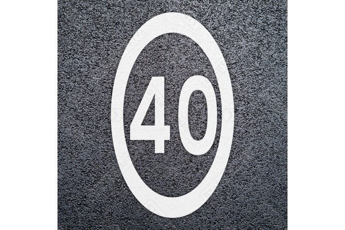 40mph Road Marking - Thermoplastic Speed Roundel