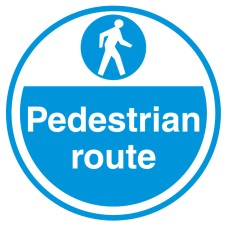 Pedestrian Route Floor Sign - Self Adhesive