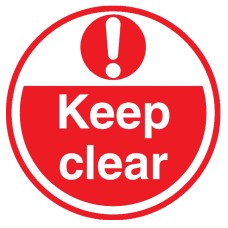 Keep Clear Floor Sign - Self Adhesive