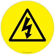 Danger Electricity Floor Sign - Self Adhesive