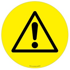 Warning Caution - Exclamation Mark Floor Sign - Self Adhesive