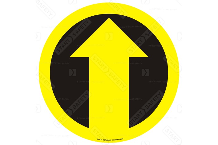 Directional Arrow Floor Sign, 430mm - Self Adhesive