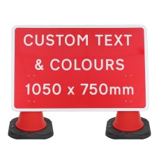 Custom Cone Sign 1050x750mm - Face Only