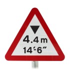 Available Headroom Warning Post Mounted Sign - 530A R2/RA2 (Face Only)