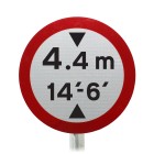 Height Restriction Post Mount Sign - Dia 629.2A R2/RA2 (Face Only)