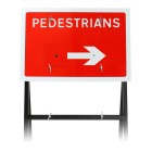 Pedestrians' Sign With Reversible Arrow Diagram 7018 |Quick Fit (face only) | 600x450mm
