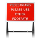 'Pedestrians Please Use Other Footpath' Sign |Quick Fit (face only)