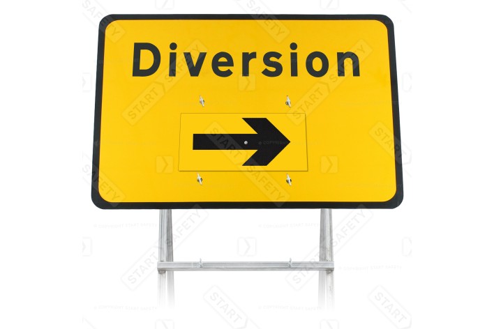 Diversion Rotating Arrow Sign 2072 |Quick Fit Sign Face (face only)