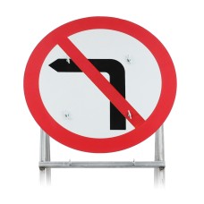 No Left Turn | Quick Fit Sign Face Dia. 613 (face only) | 750mm