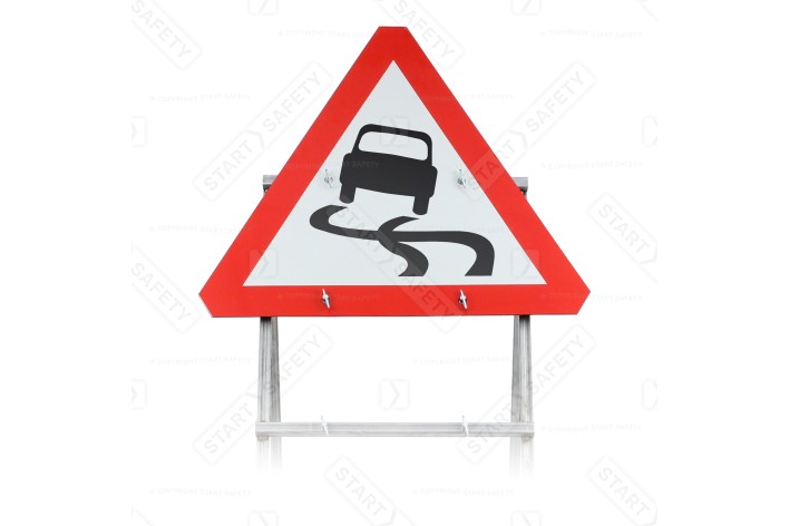 Slippery Road Sign Face Diagram 557 (face only)