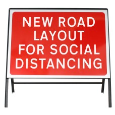 ‘NEW ROAD LAYOUT FOR SOCIAL DISTANCING’ Zintec Metal Sign (Face Only) 