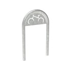 60mm Trombone Bike Stand With Cycle Symbol Cast In - Galvanised