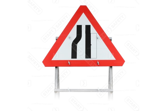 Road Narrows Right/ Left Quick Fit Sign Face Only (517) (face only)