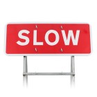 'SLOW' Quick Fit Sign 1050x450mm 3mm Plastic RA1 (Face Only)