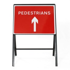 Pedestrians Arrow Up Sign - Zintec Metal Sign Face | 7018 | 600x450mm