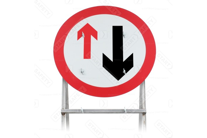 Diagram 615 Quick Fit Sign Face | Give Way To Oncoming Traffic (face only)