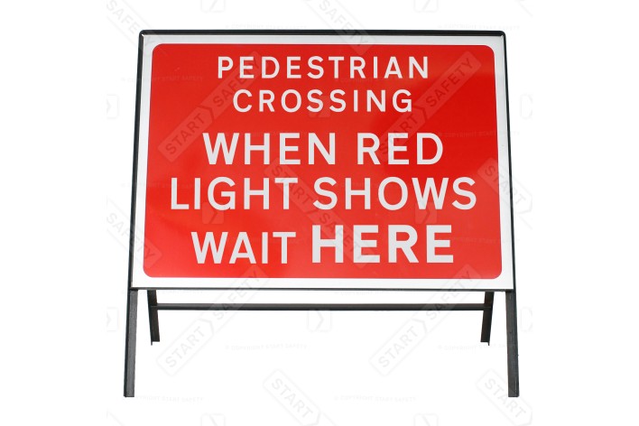 Diagram 7011.2 Pedestrian Crossing When Red Light Shows Wait Here