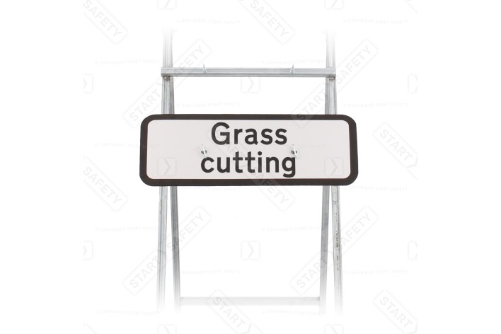 7001.1 Grass Cutting Supplementary Sign for Quick Fit Sign Mounting (face only)