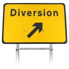 Diversion Up Right Sign Diagram 2702 |Quick Fit (face only) | 1050x750mm
