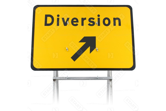 Diversion Arrow Up Right Sign | Quick Fit Sign Face (face only)
