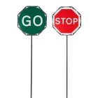 Economy Stop & Go Lollipop 'Stop Go' - Road Works Sign