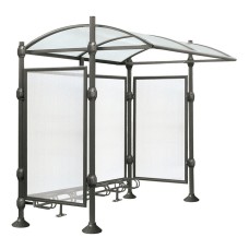 Province Bike Shelter (Inc Cladding) & 6-Space Rack In A Choice Of Colours