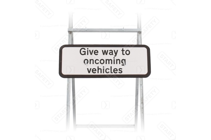 615.1 Give Way To Oncoming Vehicles Supplementary Sign for Quick Fit Sign Mounting (face only)