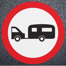 Towed Caravans Prohibited Preformed Thermoplastic Road Markings