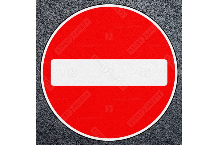 No Entry Road Marking - Thermoplastic Roundel Dia. 616
