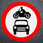Motor Vehicles Prohibited Preformed Thermoplastic Road Marking