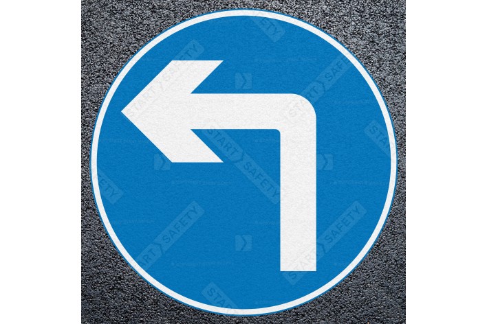 Left Turn Road Marking - Thermoplastic Roundel Dia. 609
