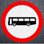 Buses Prohibited Preformed Thermoplastic Road Marking