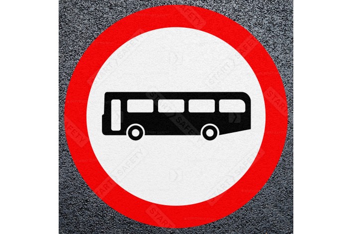 No Buses Road Marking - Thermoplastic Roundel Dia. 952