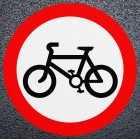 Cycling Prohibited Preformed Thermoplastic Road Marking